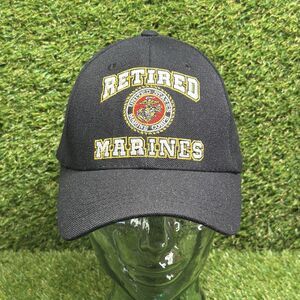 Retired Marines Black Hat Cap USMC US Military Rapid Dominance USA